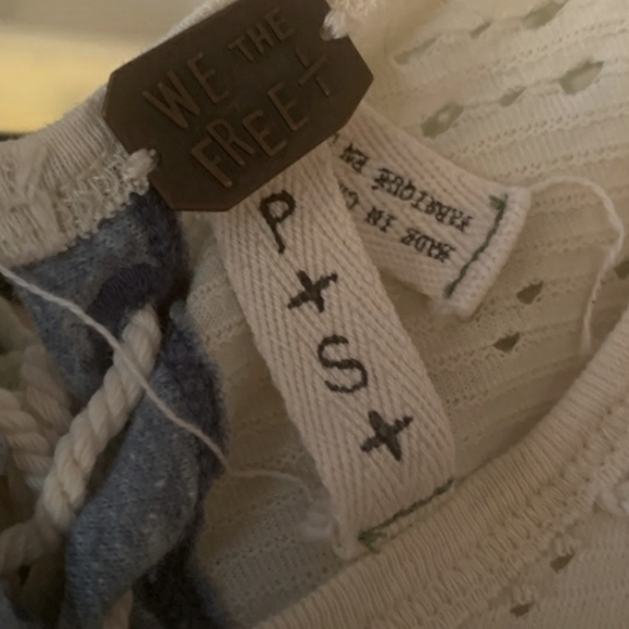 VINTAGE Free People "We the Free" Crochet Tunic S/M - Picture 4 of 4